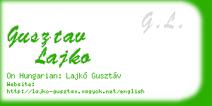 gusztav lajko business card